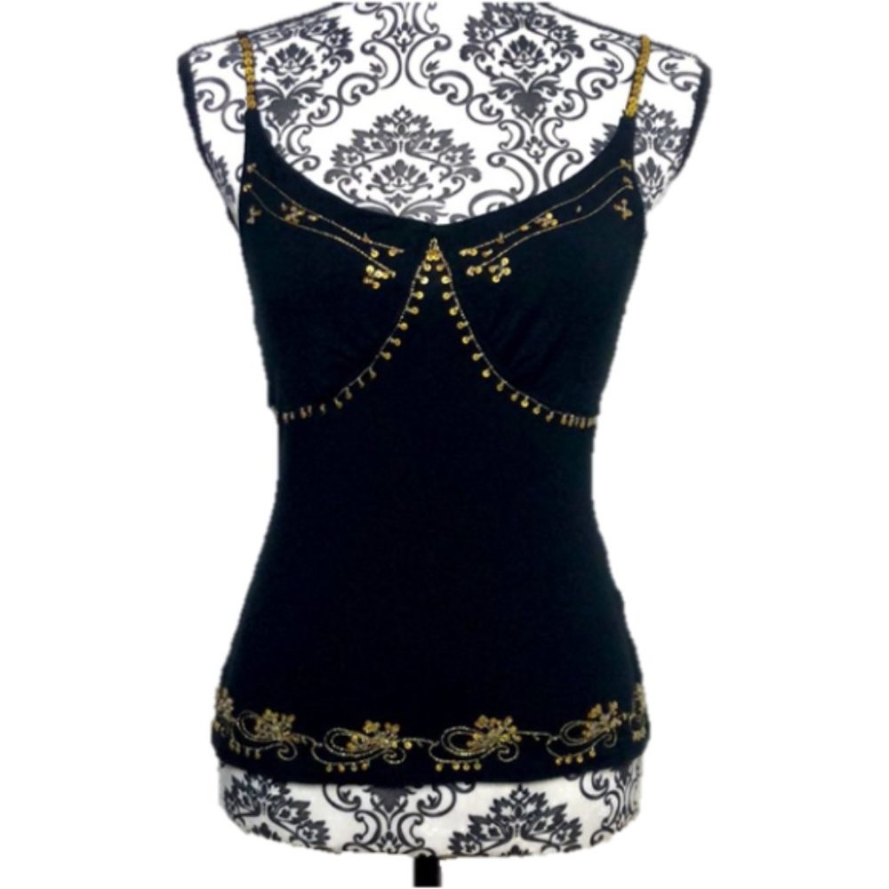 NWOT Black & Gold Camisole